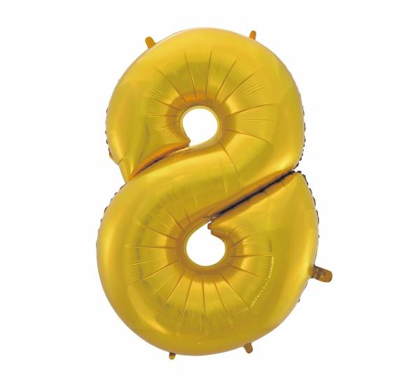 Balon cyfra 8 złota, 92 cm