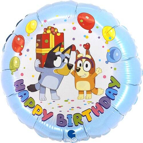 Balon foiliowy Bluey - Happy Birthday