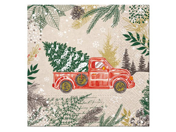 Serwetki We Care Vintage Christmas Car, 20 szt