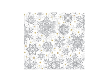 Serwetki Glowing Stars silver 20 szt