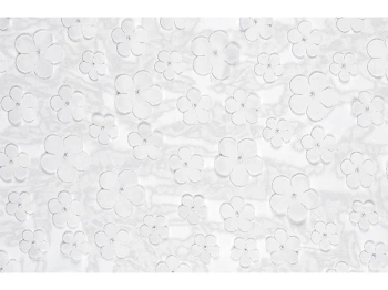 Bieżnik Kwiaty, biały, 26 x 500 cm