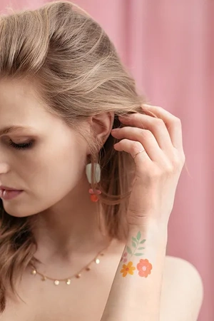 Tatuaże zmywalne Kwiaty, mix