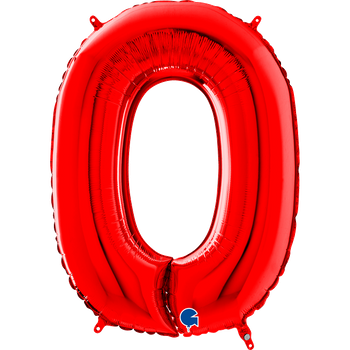 Balon Grabo cyfra 0  czerwona 66cm
