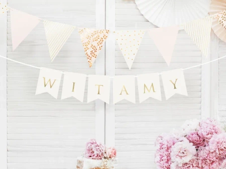 Baner Witamy, biały, 15 x 80 cm