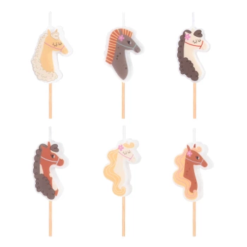 Świeczki urodzinowe Koniki 6szt.