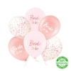 Balony biodegradowalne Bride to be rose gold z konfetti 30cm/6 szt.