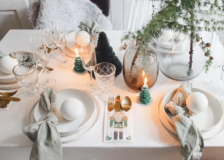 Serwetki kieszonka na sztućce Dziadek do orzechów 6 szt.