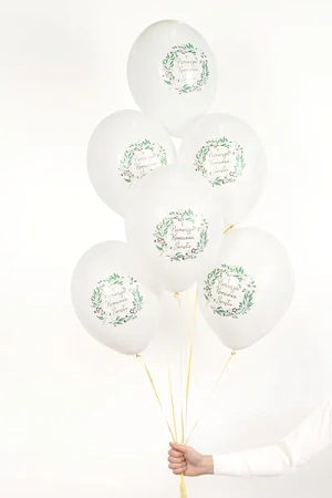 Balony 30 cm, Pierwsza Komunia Święta, Pastel White