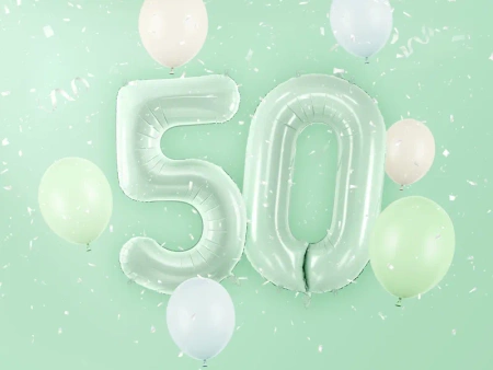 Balon foliowy Cyfra ''5", 86cm, zieleń