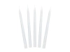 Świeca stożkowa matowa, biały, 24cm/1szt