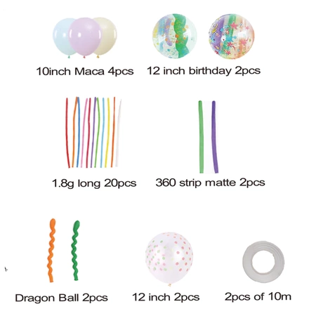 Dekoracja balonowa zestaw balonów mix kolor 32szt