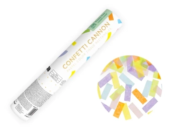 Tuba strzelająca paskami w kolorach pastelowych, długość 20 cm