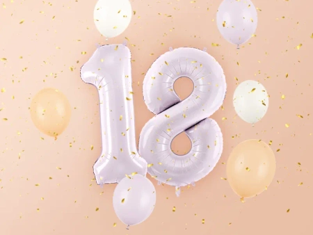 Balon foliowy Cyfra ''8", 86cm, fioletowy