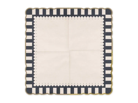 Serwetki ze złotym brzegiem, 33x33, mix