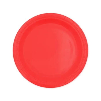 Talerzyk papierowy czerwony 7cali 6szt.