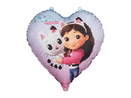 Balon foliowy serce Koci Domek Gabi, 35cm