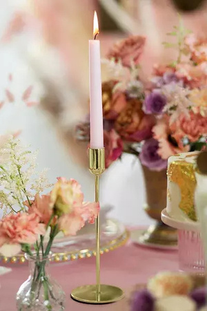 Świecznik, złoty, 22cm