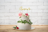 Topper na tort Amour, złoty, 22,5cm