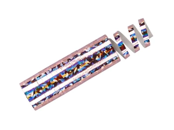 Serpentyny holograficzne, jasny różowy, 3,8 m