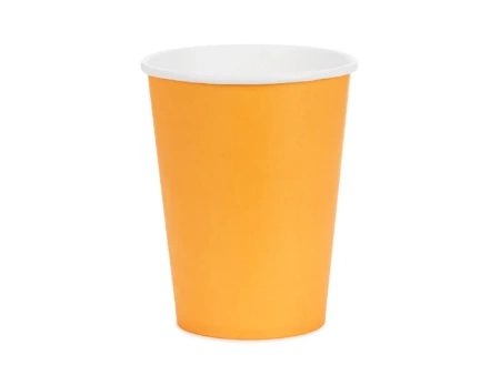 Kubeczki papierowe, jasny pomarańczowy, 250ml