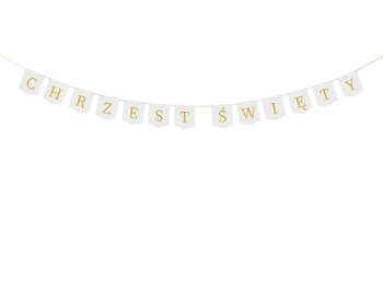 Baner ''Chrzest Święty'', 2 m, biały