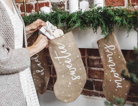 Skarpeta dekoracyjna Sweetie, biały, 23x39.5cm