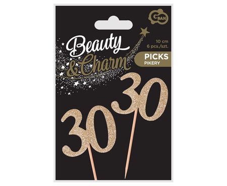 Piker B&C 30, złoty, 6 szt.