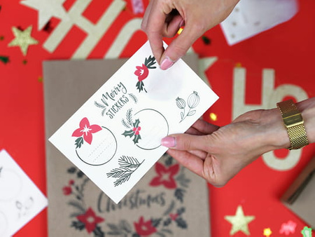 Torebki na prezenty Merry Little Christmas, kraft, 25 x 11 x 27 cm / 3 sztuki