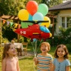 Balon foliowy Helikopter czerwony 52x89cm