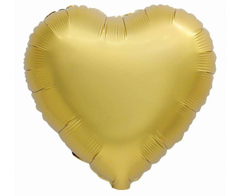 Balon foliowy Serce matowe, antyczne złoto, 46cm