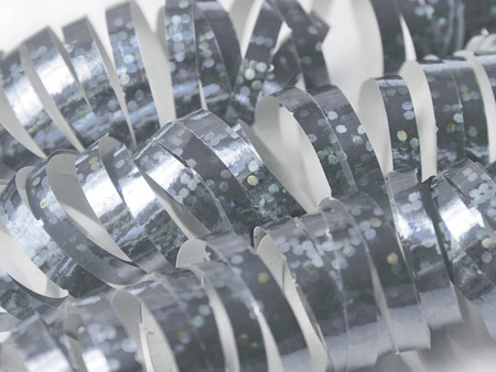 Serpentyny holograficzne srebrne 18 sztuk