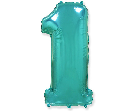 Balon foliowy, cyfry, tiffany, 85 cm
