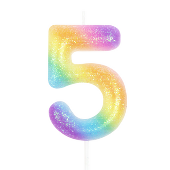 Świeczka kolorowa cyfra 5