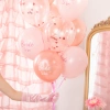 Balony biodegradowalne Bride to be rose gold z konfetti 30cm/6 szt.