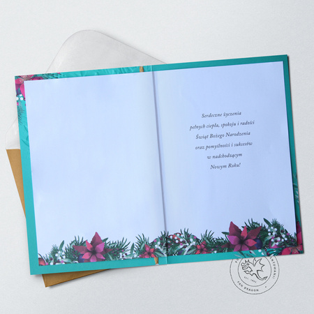 Kartka świąteczna Wesołych Świąt Wianek