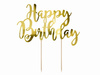 Topper happy birthday złoty