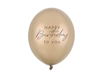 Balon Happy Birthday to you, Metallic Cold Gold