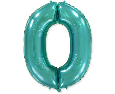 Balon foliowy, cyfry, tiffany, 85 cm
