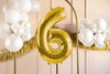 Balon foliowy Cyfra ''6', 72cm, jasny złoty