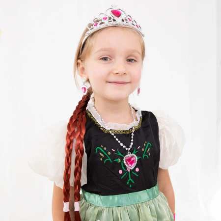 Akcesoria do przebrania Księżniczka srebrno-różowe 8szt.