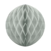 Kula bibułowa szara srebrna 30 cm