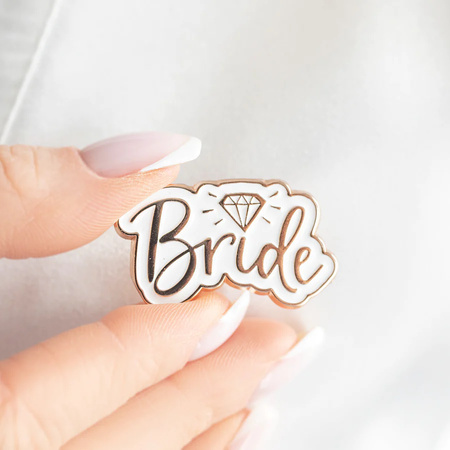 Pin emaliowany Bride rose gold