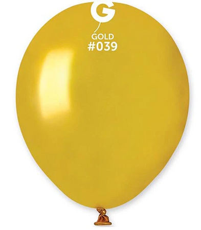 Balon metaliczny złoty 12 cm 10szt.