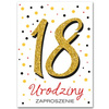Zaproszenie brokatowe 18lat/10szt.