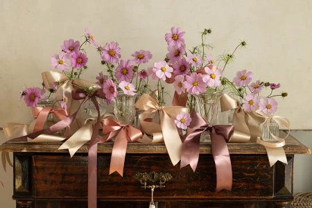 Tasiemka satynowa, brudny róż, 38mm/25m