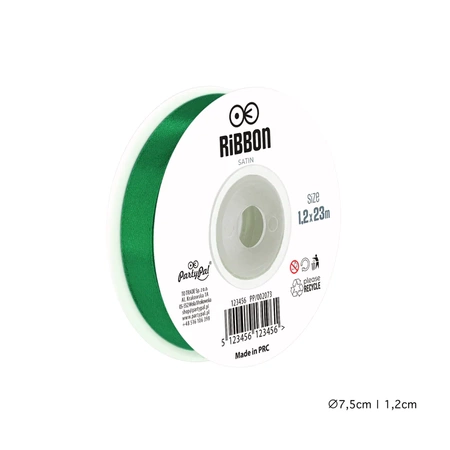 Tasiemka satynowa ciemnozielona 1,2x23m