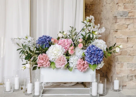 Tuba szklana na świece, świecznik, 10x23cm