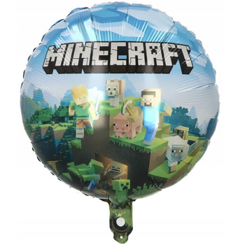 Balon foliowy Minecraft Piksele 45cm