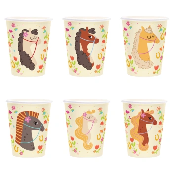 Kubeczki papierowe Koniki 220 ml 6 szt.