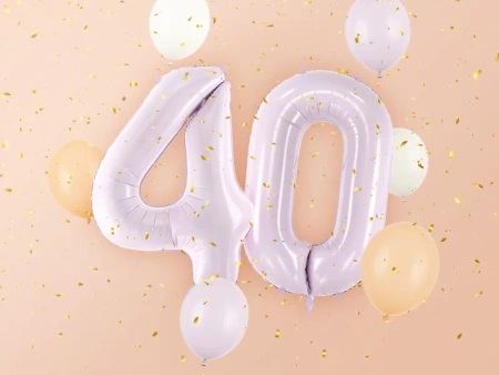 Balon foliowy Cyfra ''4", 86cm, fioletowy